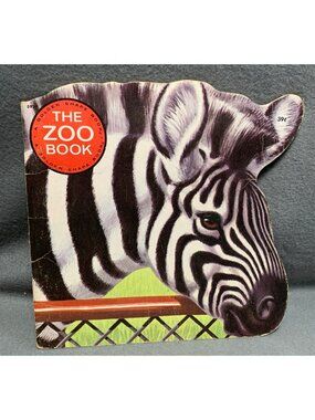 The Zoo Book Jan Pfloog Golden Press Shape Book 1976 Vintage Kids Animal Storybo